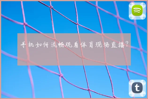 手机如何流畅观看体育现场直播?